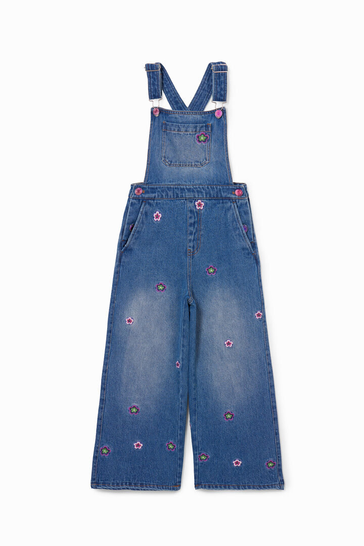 Long floral overalls