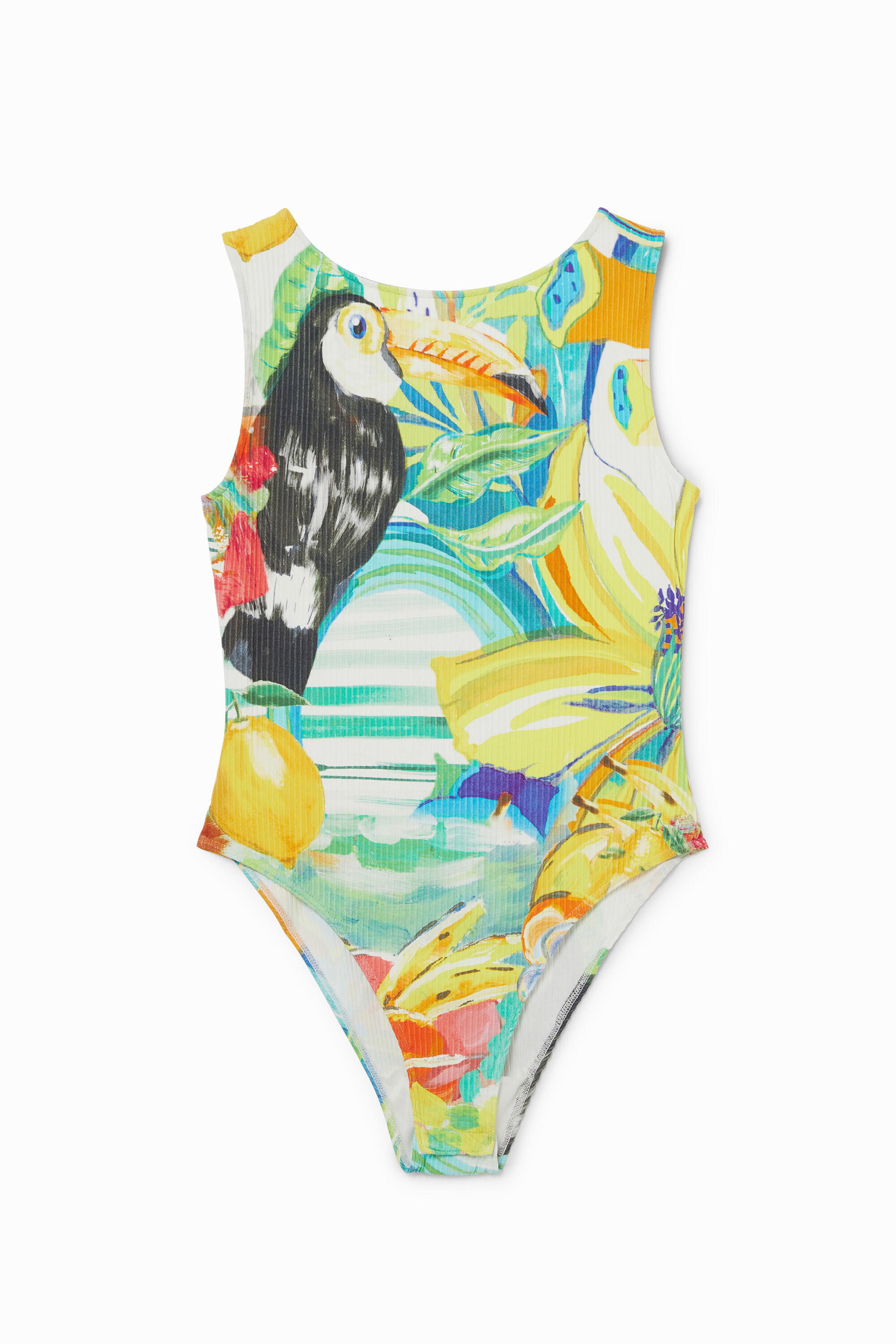 Slim bodysuit tropical