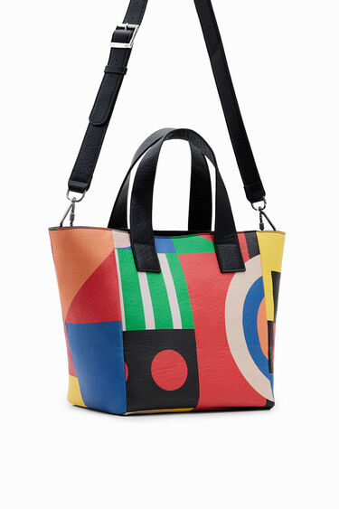 Colourful geometric shopper bag | Desigual
