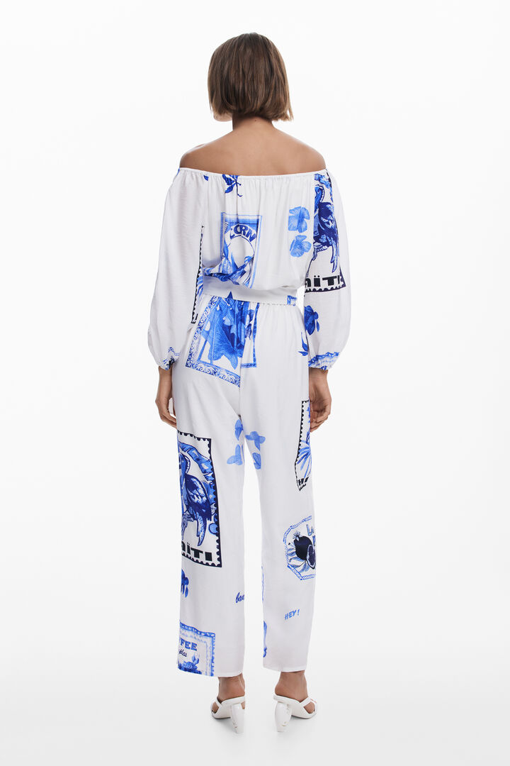 Postcard print jumpsuit | Desigual