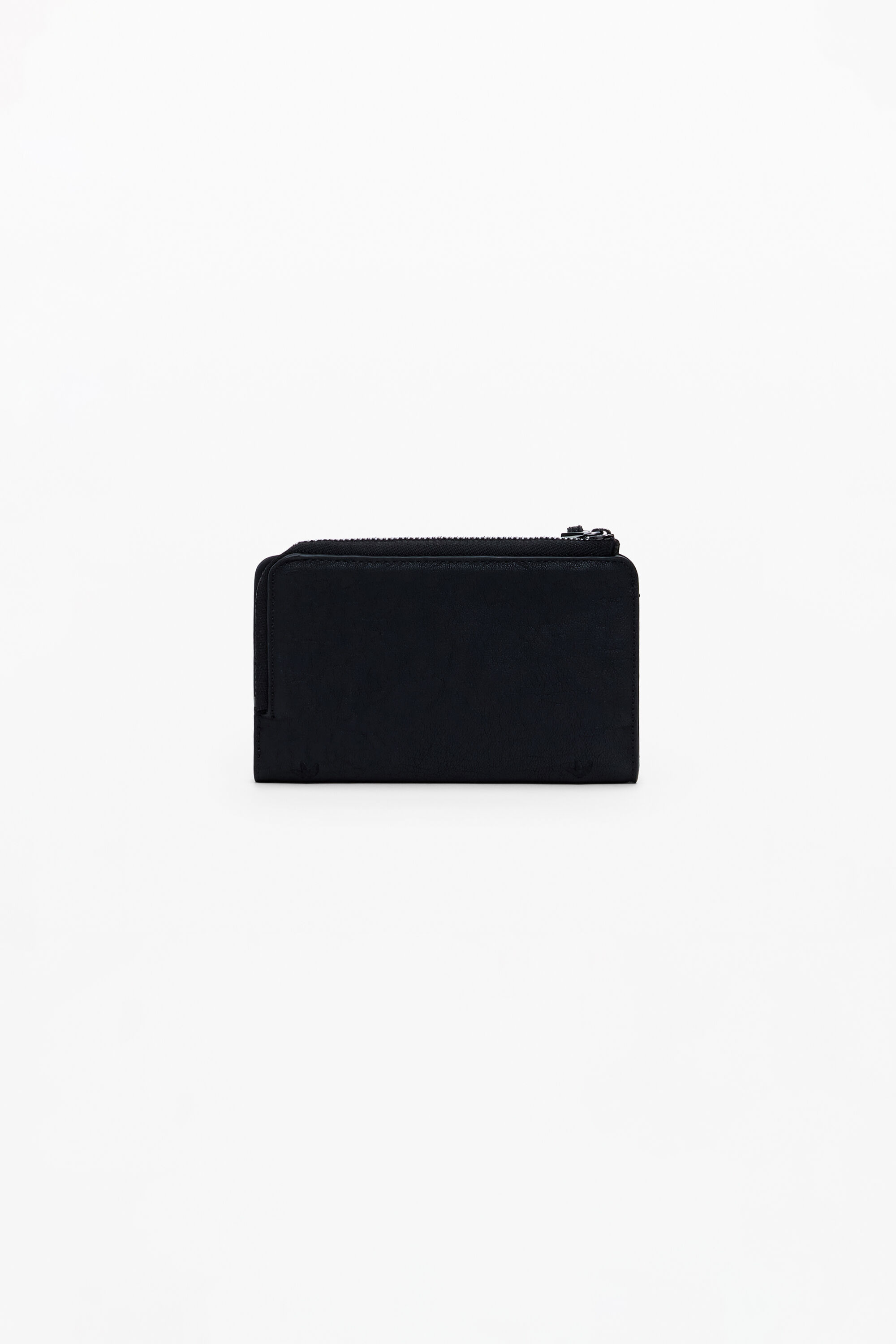 Desigual スタッズ付き刺繍中型財布 In Black