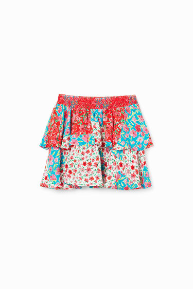 Floral ruffled mini skirt | Desigual