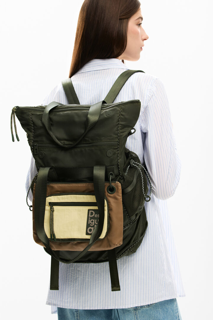 Mochila voyager de nylon encerado | Desigual