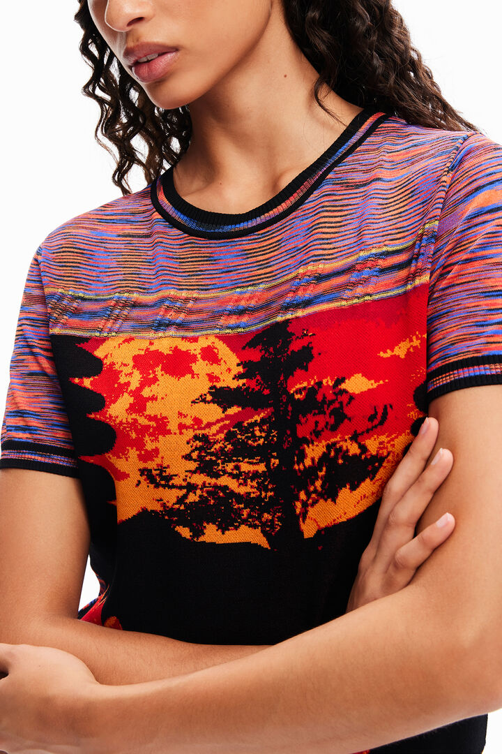 Knit landscape T-shirt | Desigual
