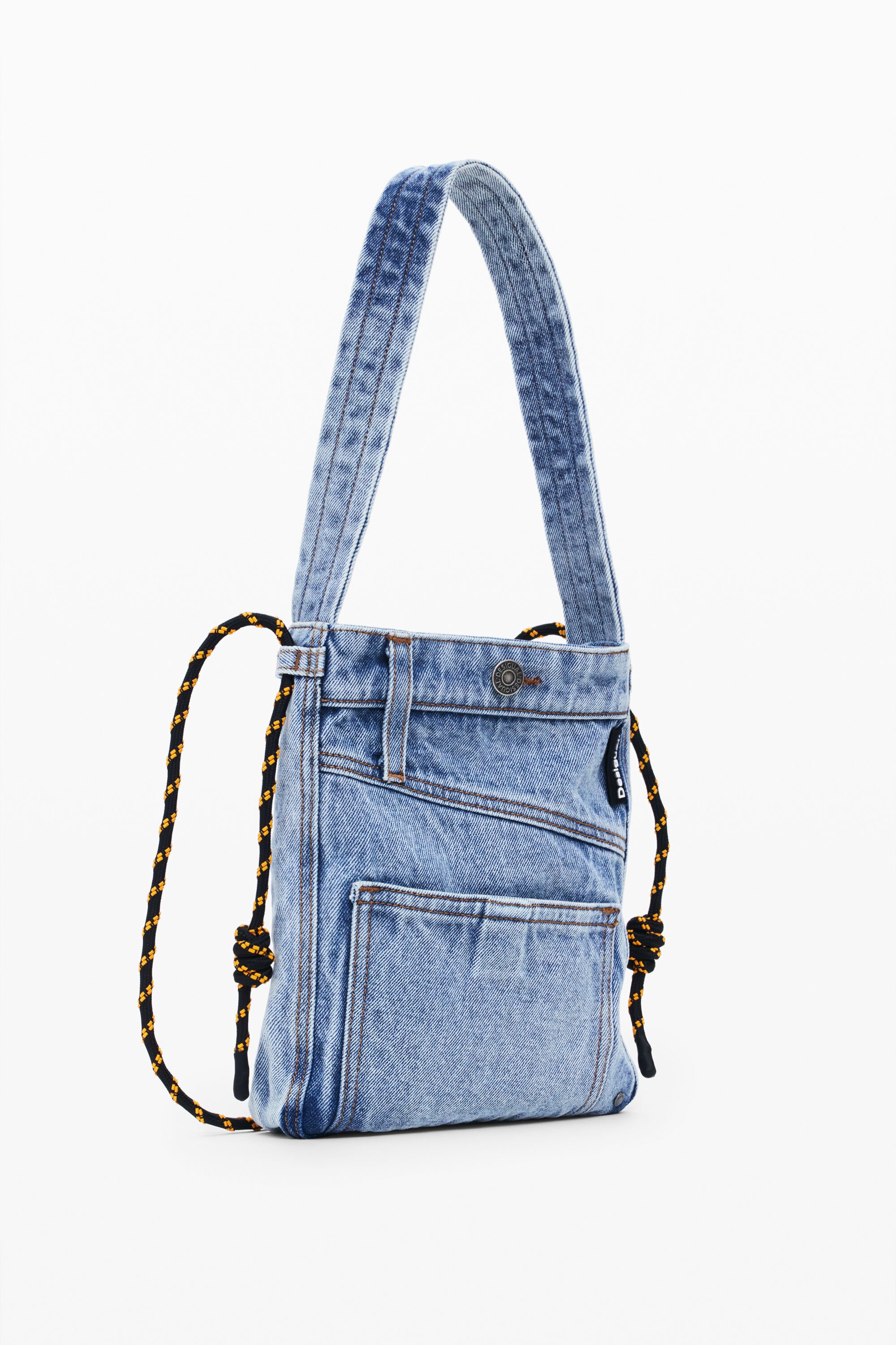 Shop Desigual ミディアムデニムトートバッグ In Blue