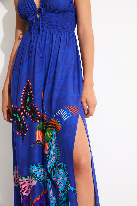 Sustainable butterfly maxi dress | Desigual