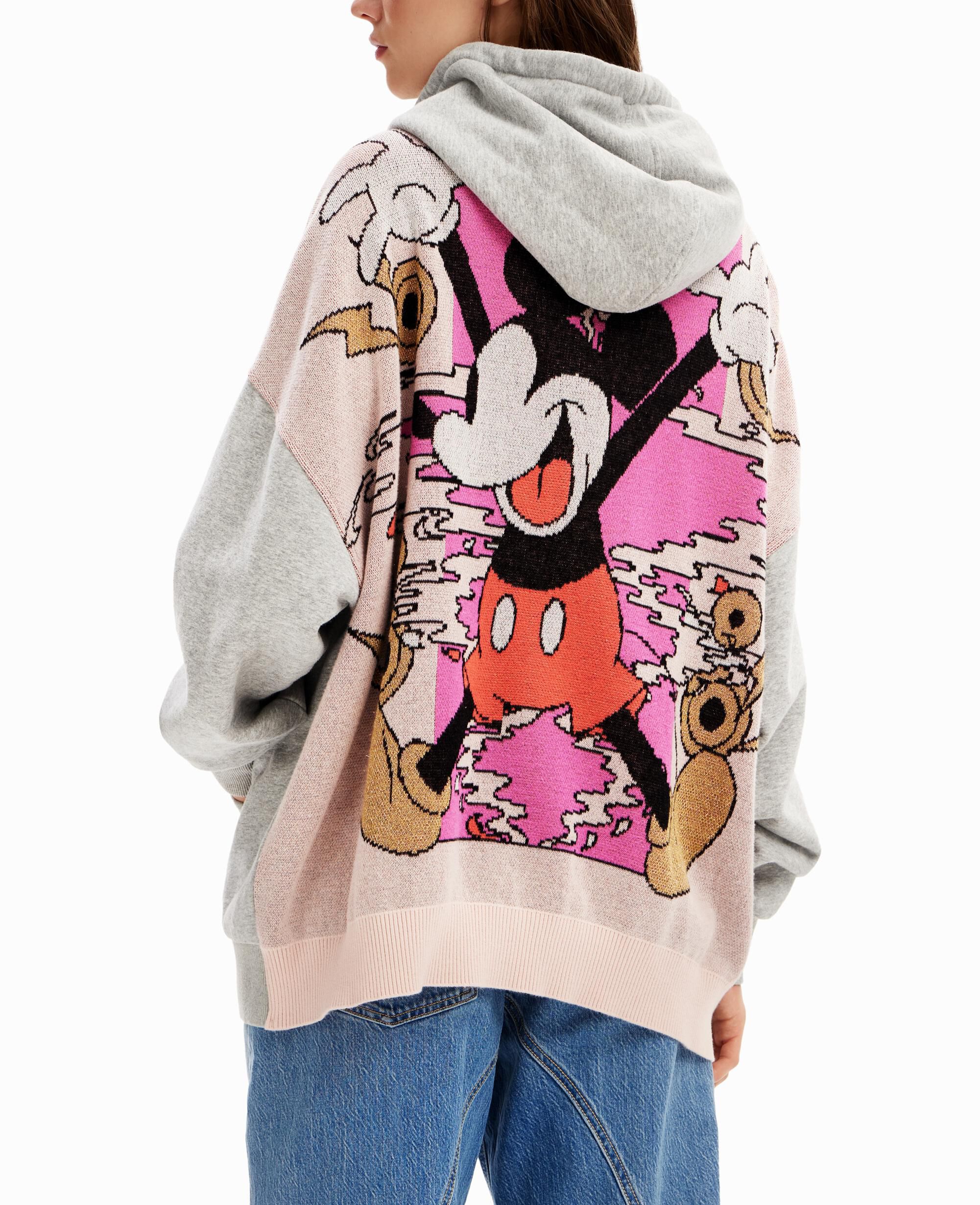 Sudadera oversize jacquard Mickey Mouse - BLACK - S