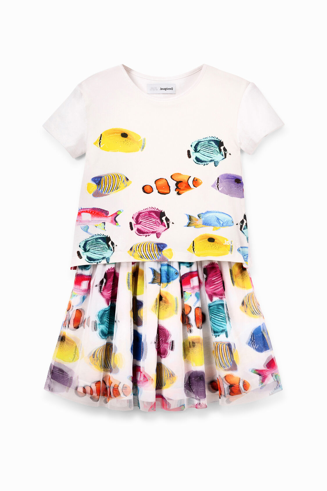 魚 チュール スカート ワンピース Desigual Com