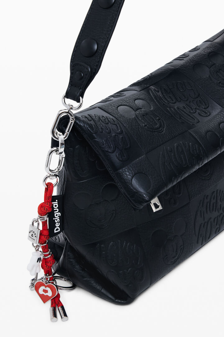 Bossa de solapa efecte pell Mickey™ mitjana | Desigual