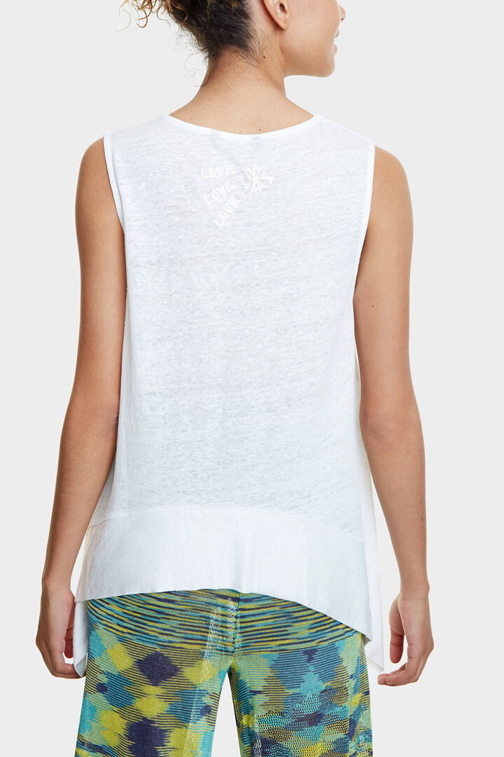Sleeveless T-shirt drape | Desigual