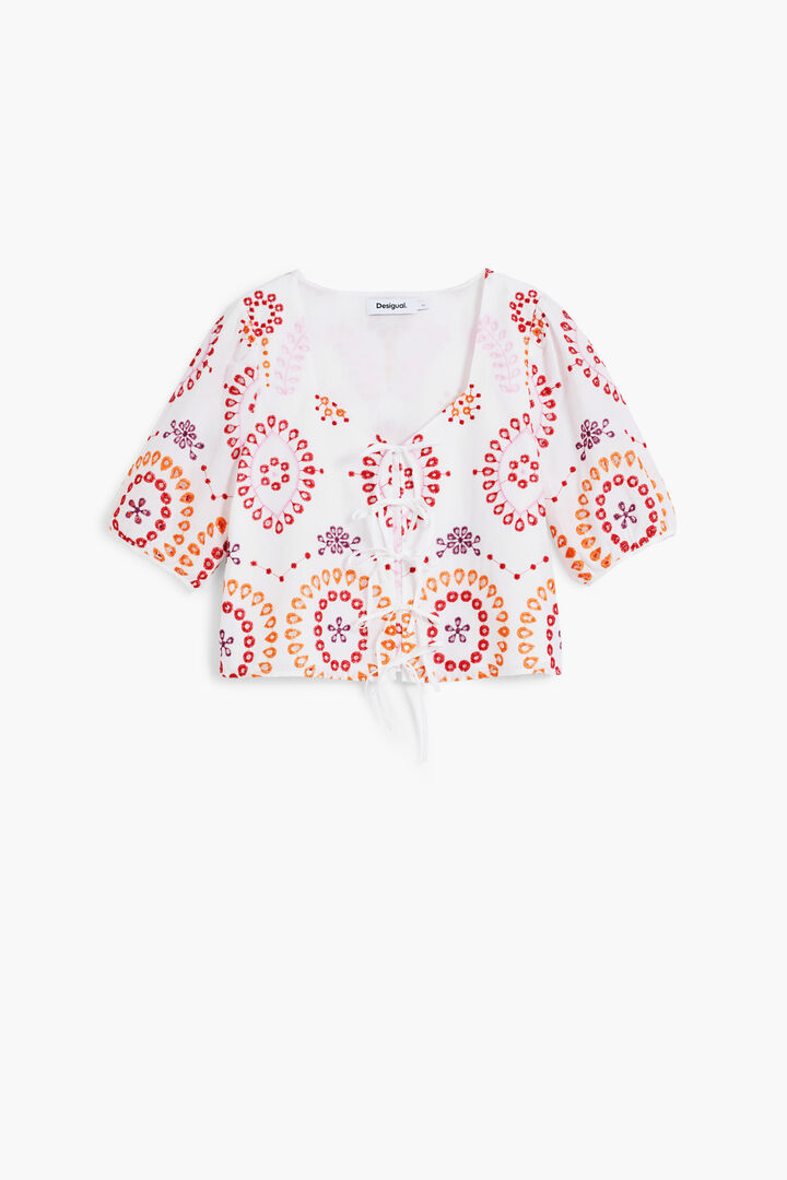 Blusa estampada com laços Boho | Desigual