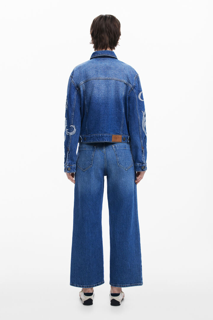 Embroidered denim jacket | Desigual