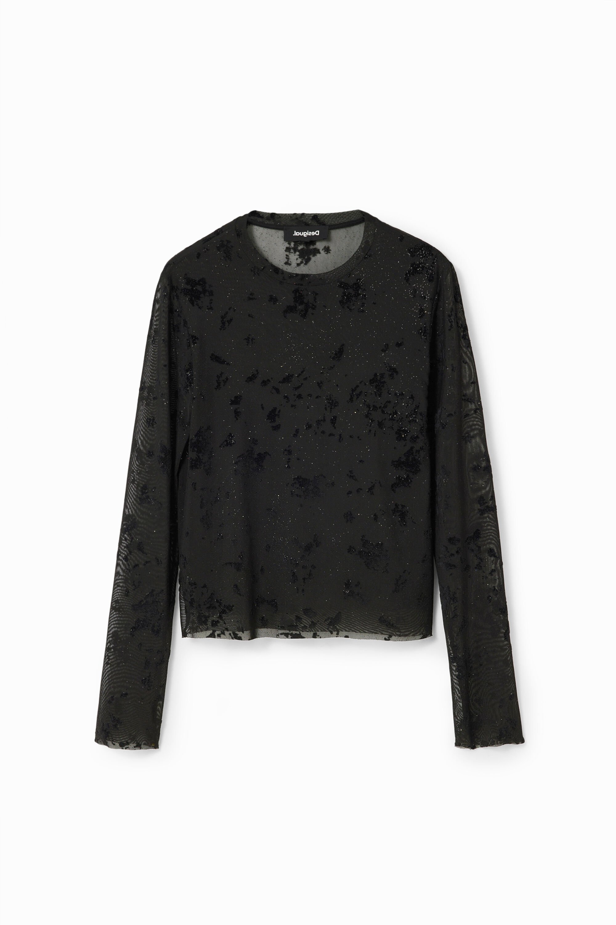 Slim fit glimmend tulen T-shirt