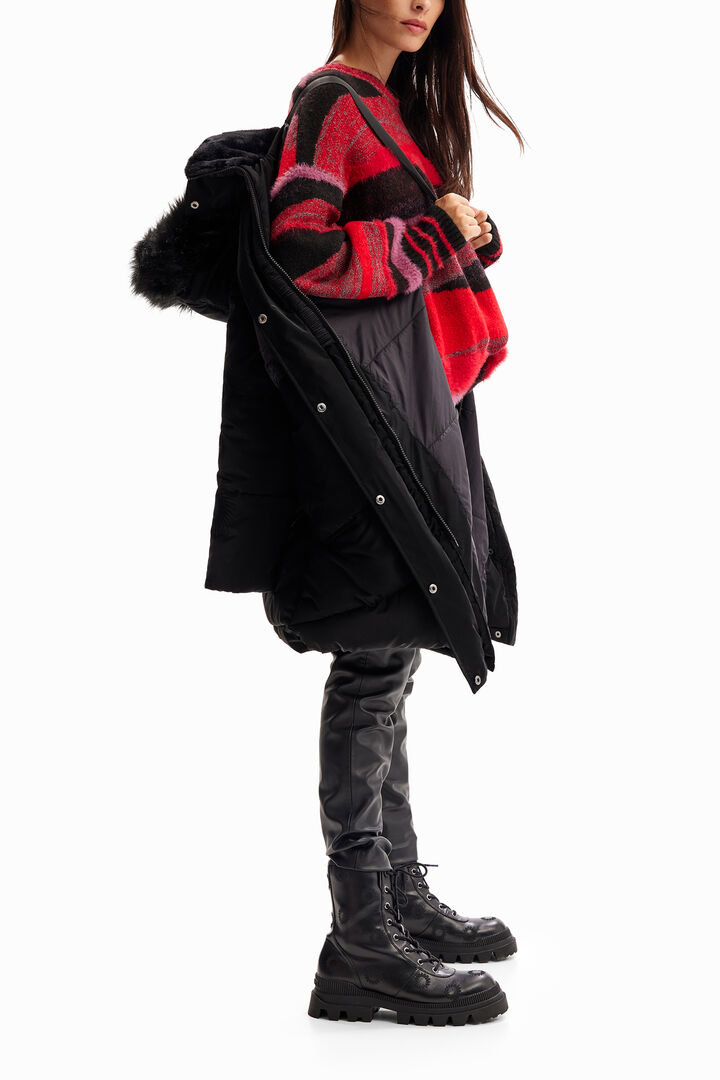 Patchwork padded coat | Desigual