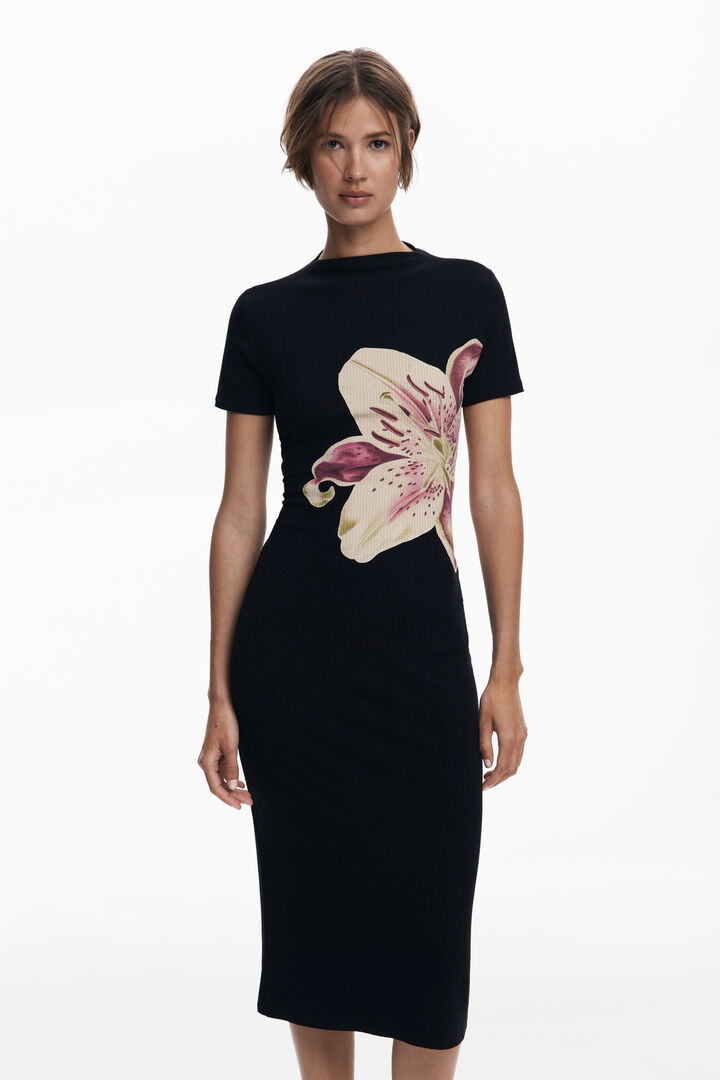 Vestido largo orquídea | Desigual
