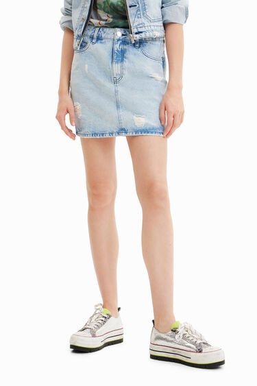Mini-jupe jean croisée | Desigual
