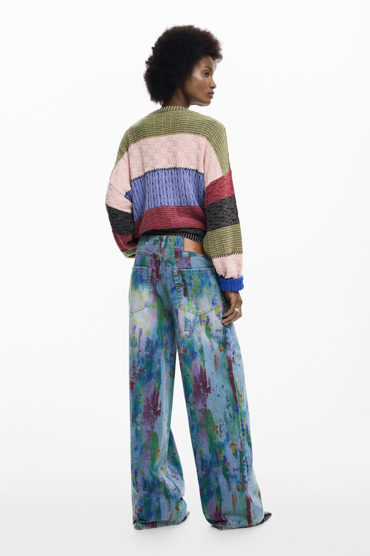 Wide leg splatter jeans | Desigual