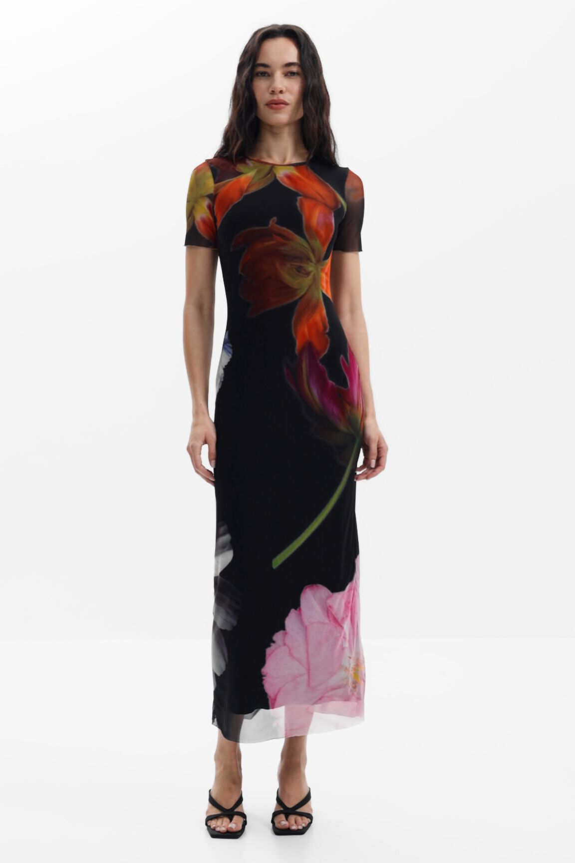 Tulle flower dress Women's I Desigual.com