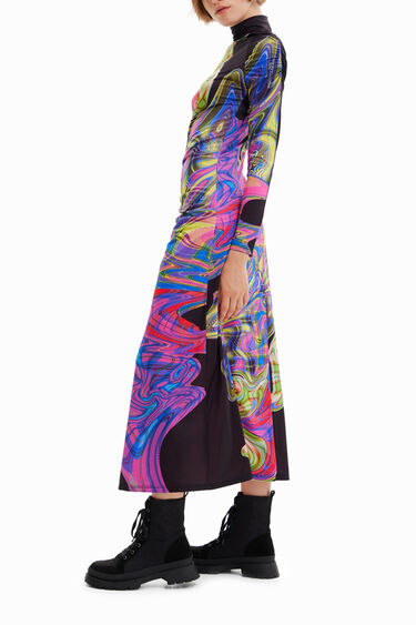 María Escoté slim midi dress | Desigual