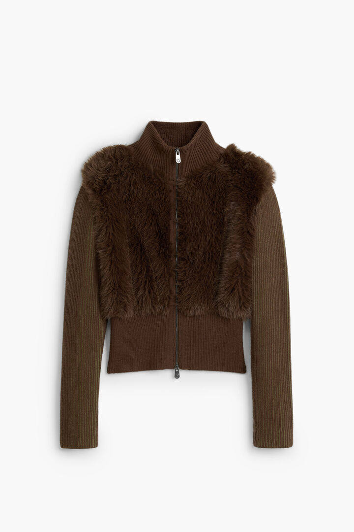 KNIT SWEATER WITH FUR | Desigual
