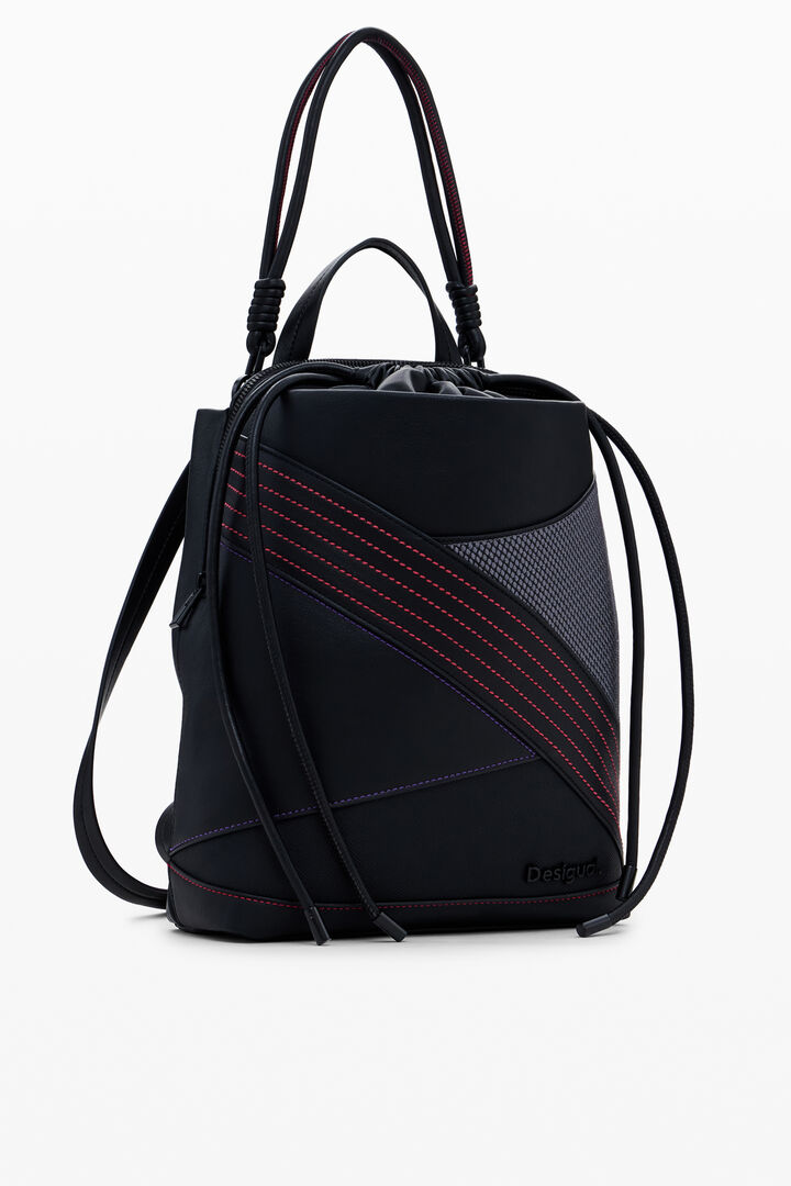Medium backpack with topstitching | Desigual
