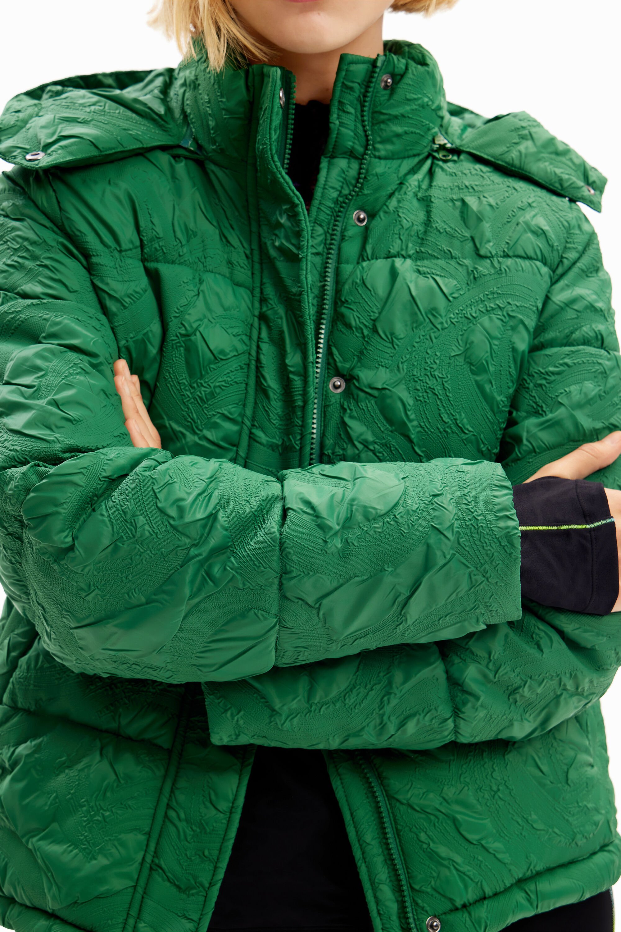 Textured quilted jacket
