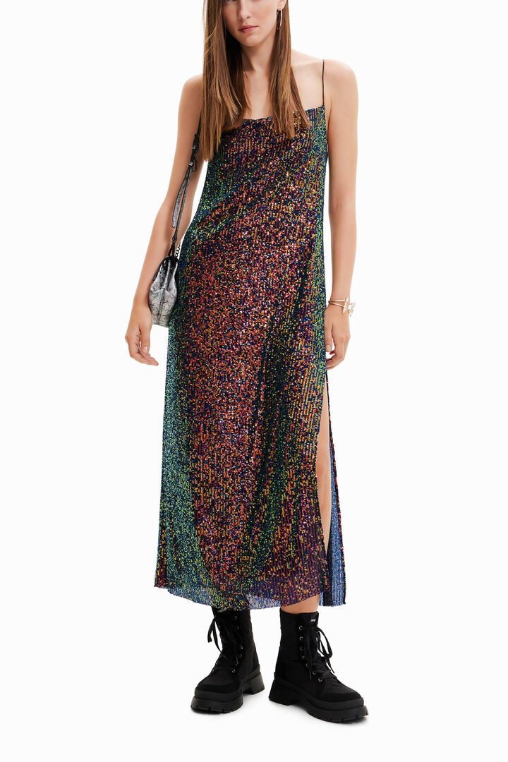 Sequin midi dress | Desigual