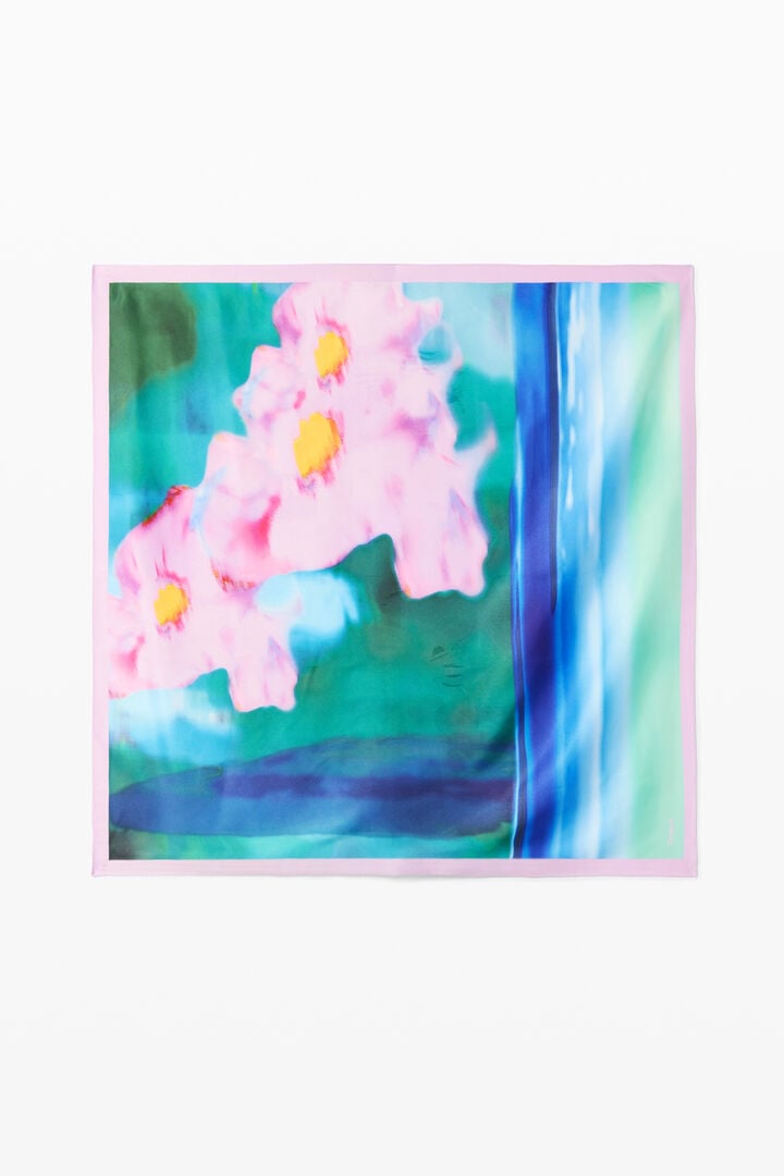 Foulard flores acuarela