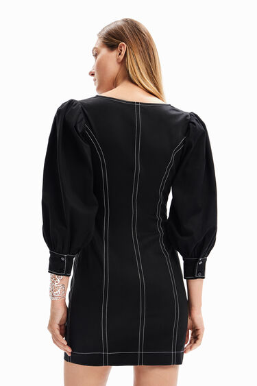 Vestit curt slim cremallera | Desigual