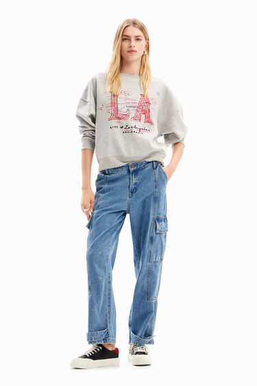 Dessuadora oversize Los Angeles | Desigual