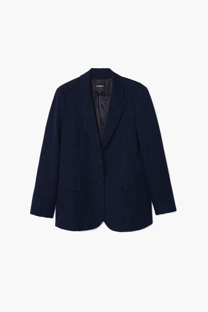 Embroidered floral blazer