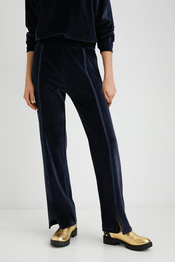 Plush wide trousers | Desigual