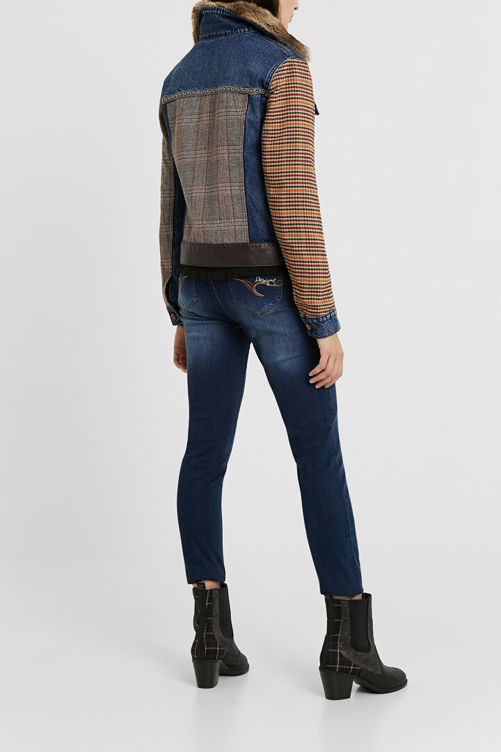 Tartan denim jacket | Desigual