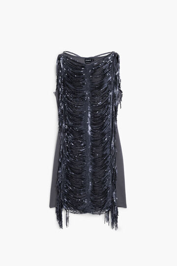 FRINGED SEQUIN DRESS | Desigual
