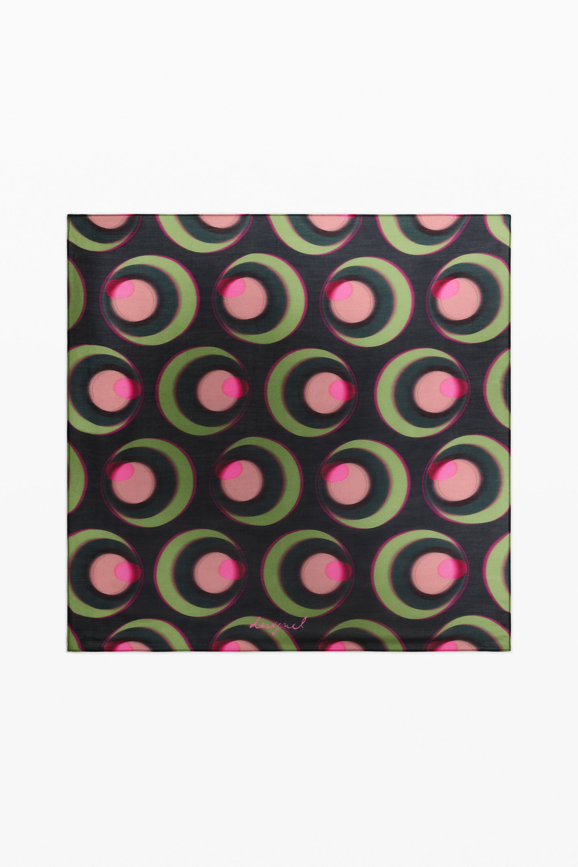 Desigual Vrouw Material Finishes Vierkante Sjaal Met Print, U