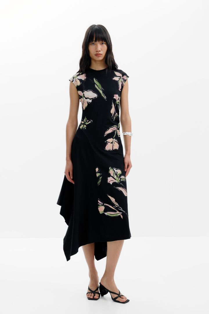 Abito asimmetrico a fiori | Desigual