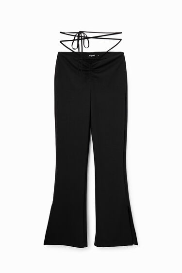 Gathered trousers with ties | Desigual