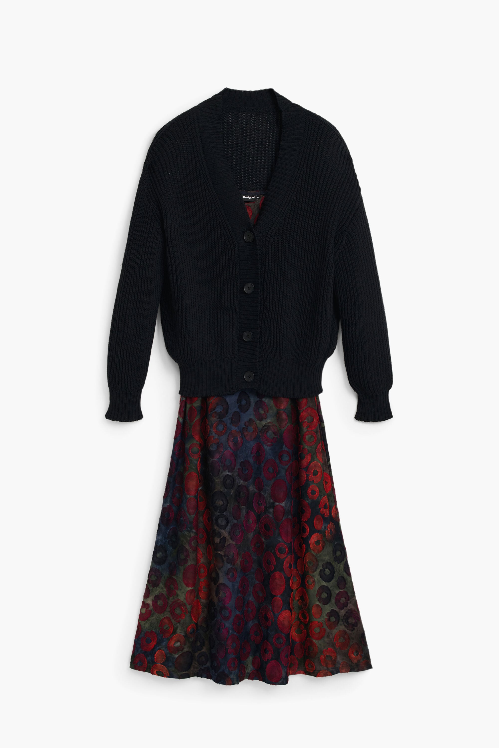 2イン1カーディガンワンピース I Desigual.com
