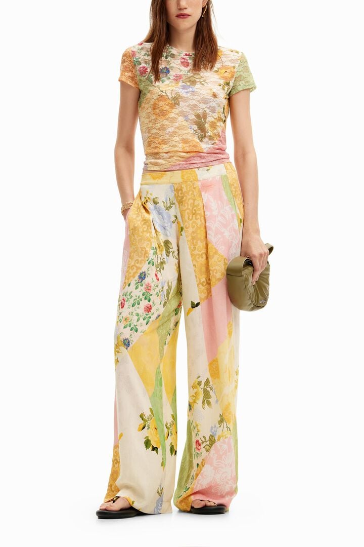 Pantalon palazzo patchwork | Desigual