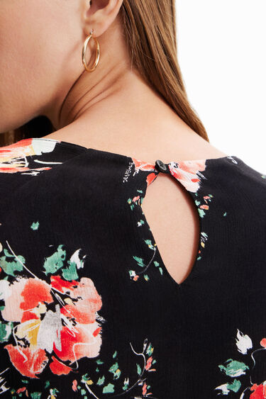 Gebloemde blouse met verstelbare mouwen | Desigual