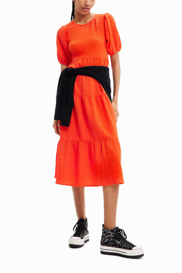 Vestido midi escote espalda | Desigual