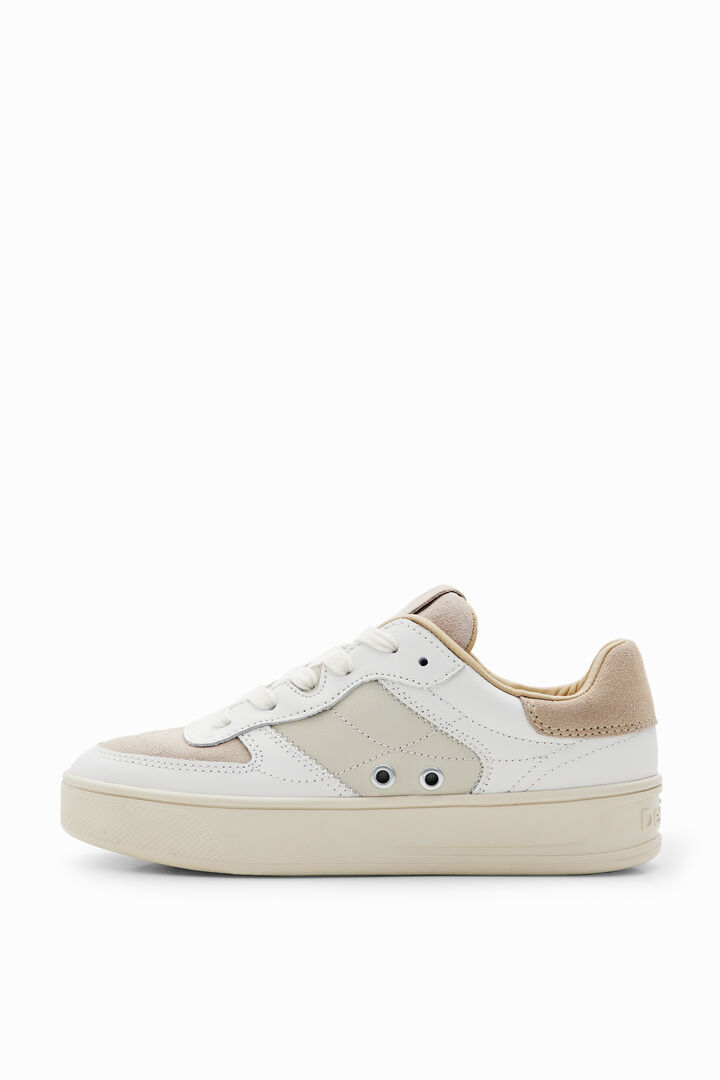 Leather platform sneakers