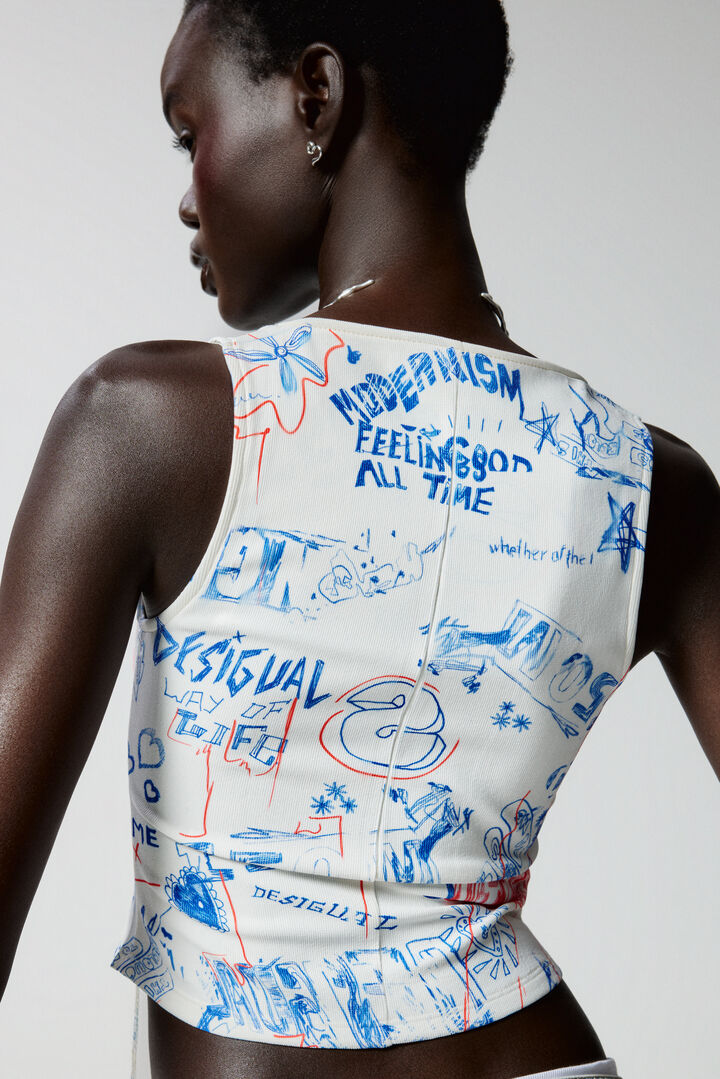 Graffiti corset T-shirt | Desigual