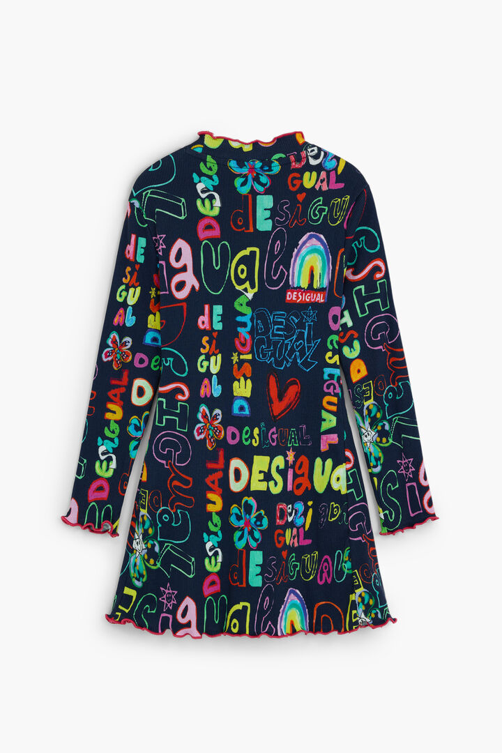 Vestido manga larga lettering | Desigual