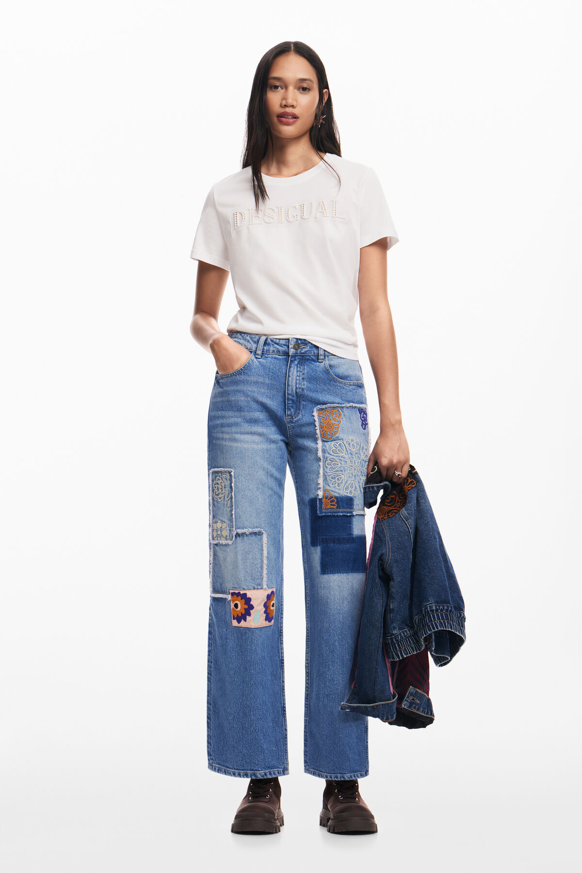 Patchwork Denim Sac Desigual Jeans Desigual Sac à Dos En Jean