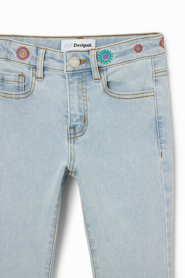 Embroidered flare jeans | Desigual
