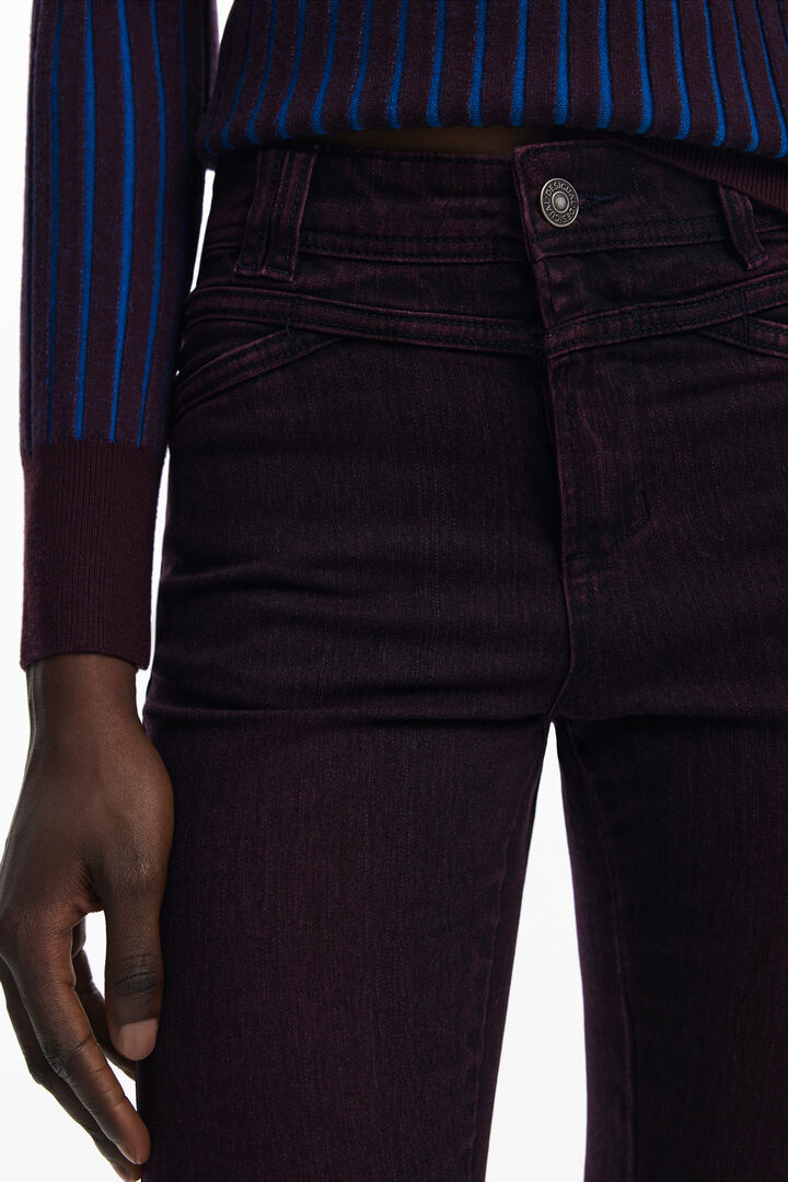 Burgundy flare jeans | Desigual