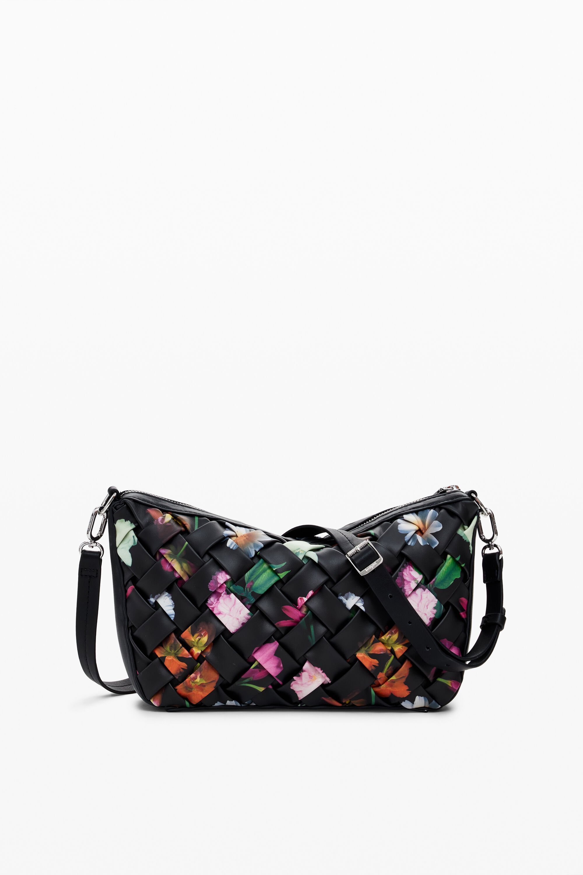 Desigual Floral Handbag In Black