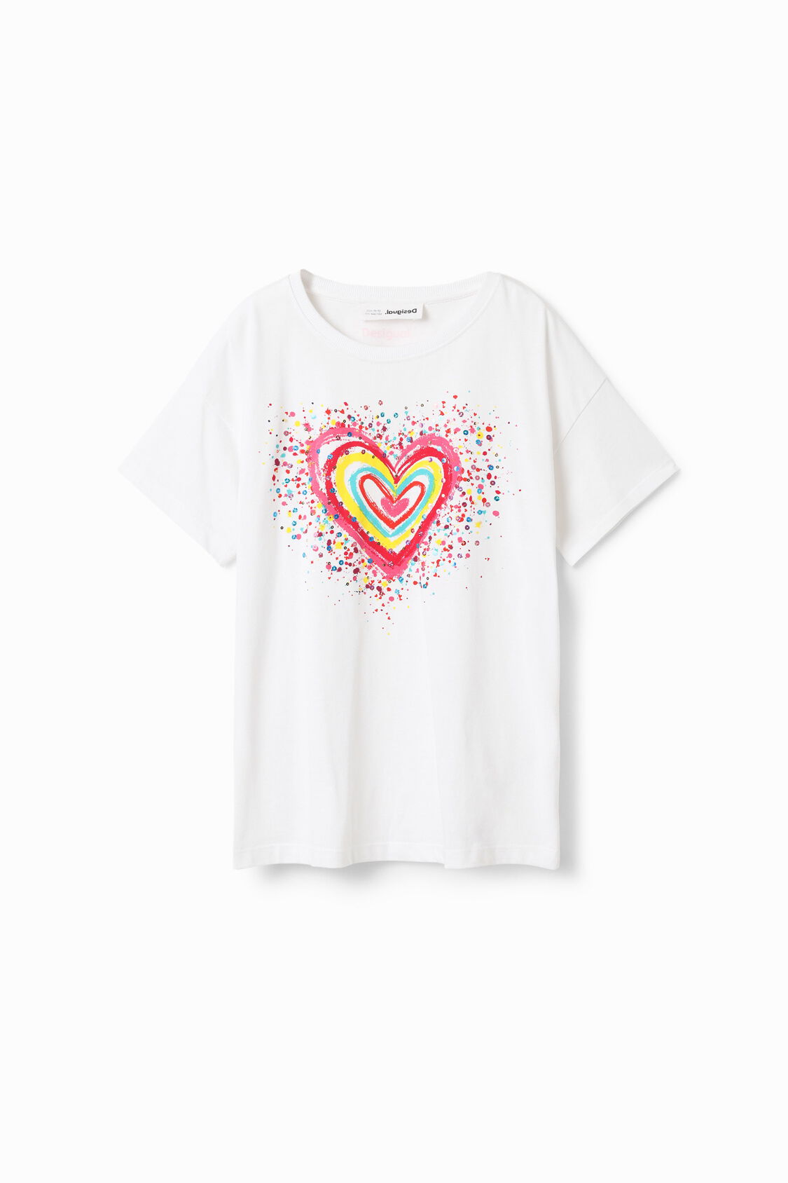 Camiseta corazón lentejuelas de I Desigual.com