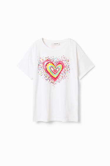 T-shirt cœur paillettes | Desigual